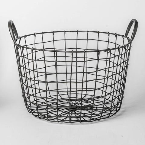 Round Iron Basket with handles - image 4