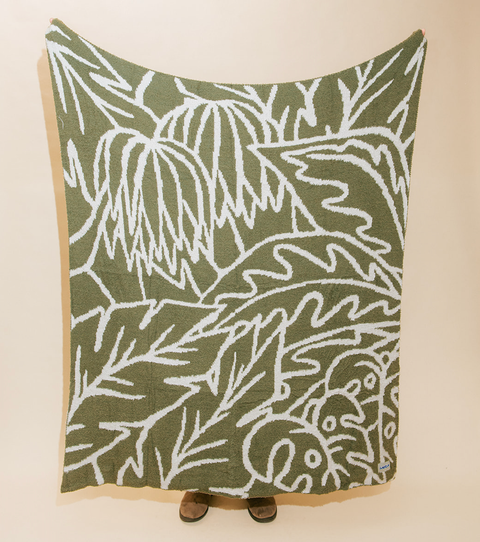 Canopy Plush Throw - Vintage Green