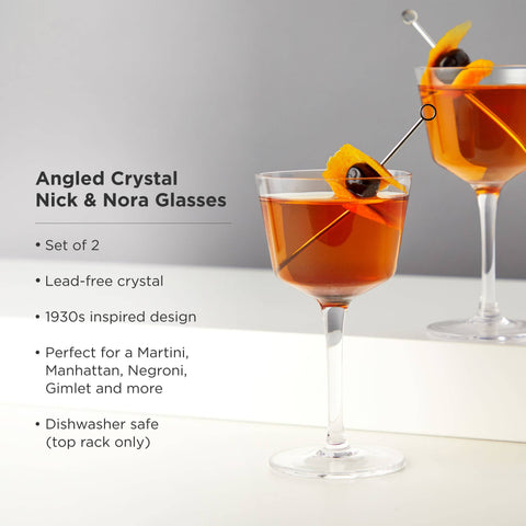 Raye(TM) Angled Crystal Nick & Nora Glasses - Set of 2 - image 6