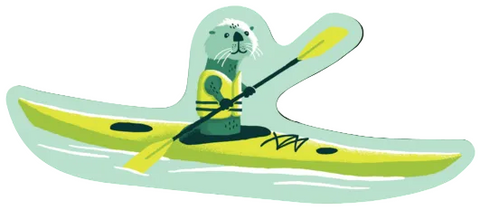 Otter Kayak Sticker