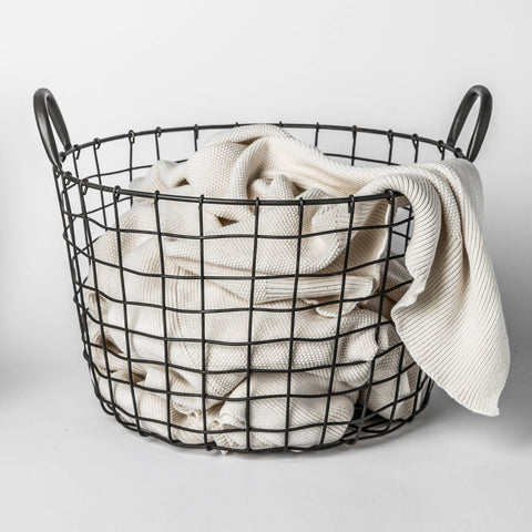 Round Iron Basket with handles - image 2