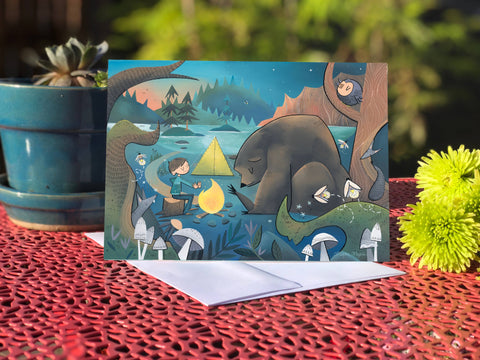 Campfire Bear Card