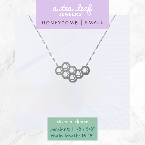 Honeycomb Silver Necklace