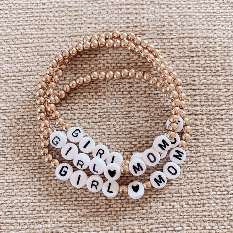 Boy Mom / Girl Mom Beaded Bracelet