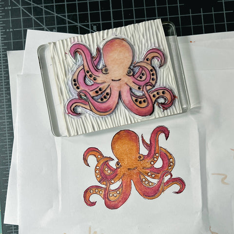 Octopus Carved Vinyl Sticker - image 3