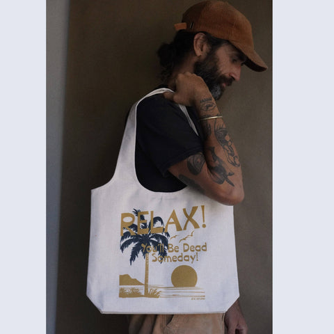 Relax! Linen Tote Bag - image 2