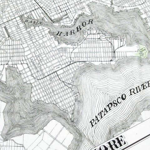 Baltimore Hand-drawn 1887 Street Map Print - image 6