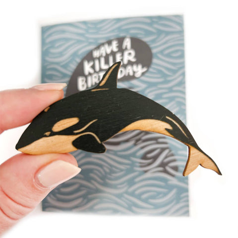 Birthday - Orca Magnet w/ Card