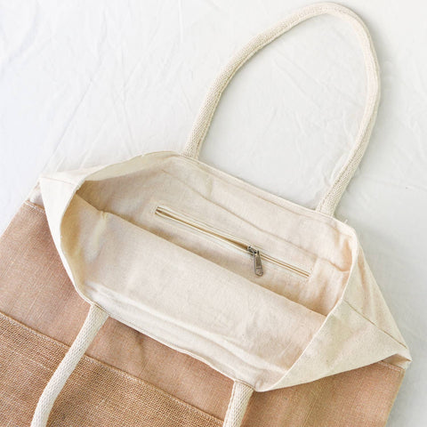 Tricolor Cotton & Jute Shoulder Bag - image 2