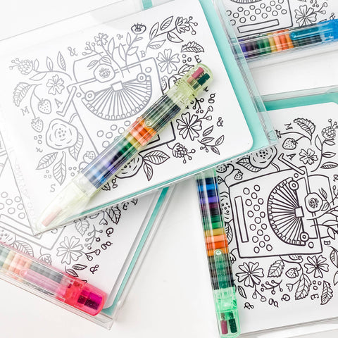 Color-In Postcard Kit - Floral - image 3