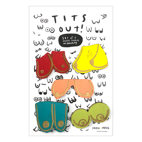 Tits Out - Set of 5 Magnets