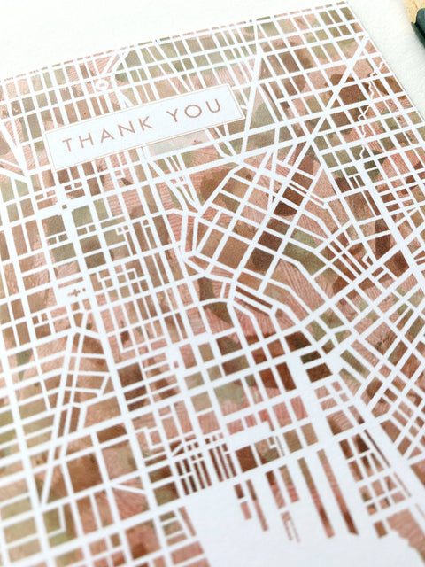 Baltimore Watercolor Map Greeting Card - image 2