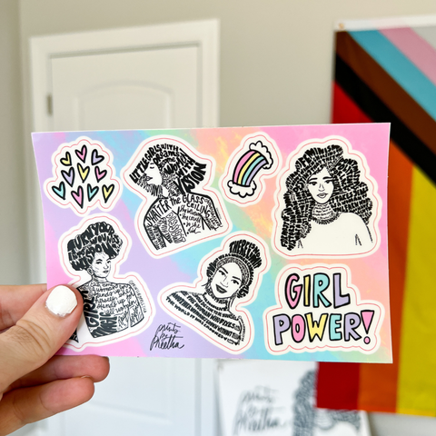 Girl Power Feminist Sticker Sheet - image 3