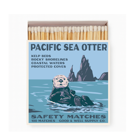 Pacific Sea Otter Vintage Safety Matches