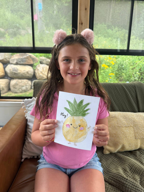Kids Happy Fruits Watercolor Postcard Kit - image 2