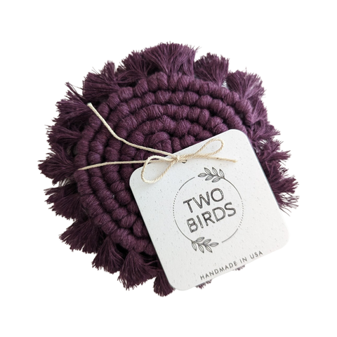 Macrame Coaster Set of 2 - image 16
