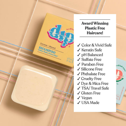 Dip Shampoo Bar: Color Safe, Everyday - Coconut & Almond