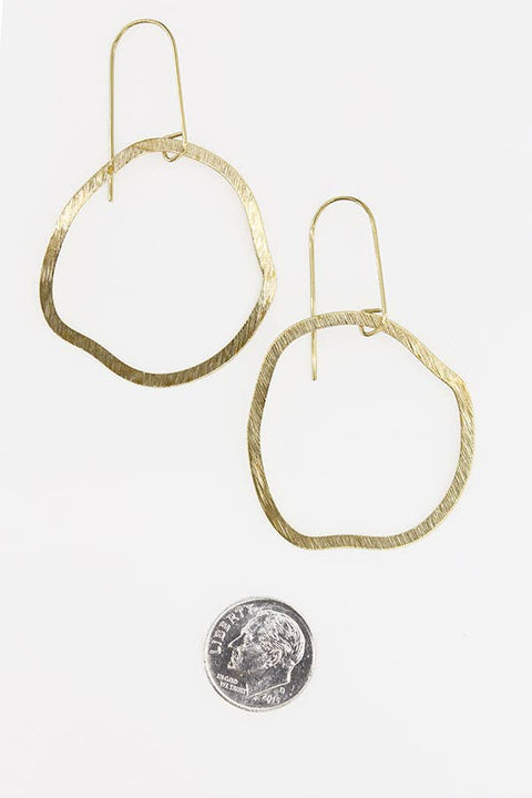 Brushed Amoeba Earrings - image 2