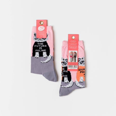 Future Is Feline Crew Socks