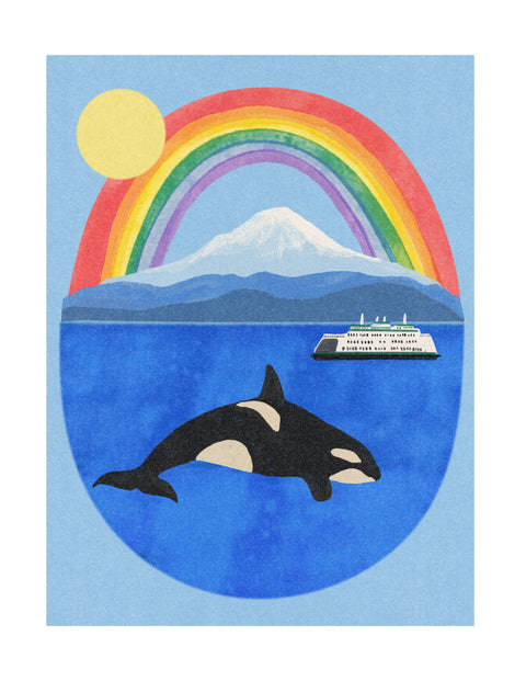 Sunny Orca - Art Print 8.5" X 11"