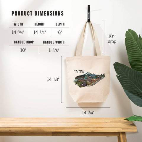 Tacoma, WA Organic Cotton Tote Bag - image 5
