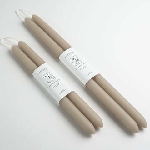 Clay Beeswax Dipped Candles 10"
