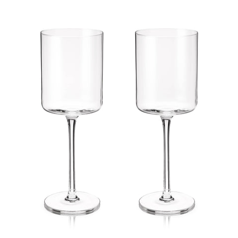 Laurel Crystal White Wine Glasses - Set of 2