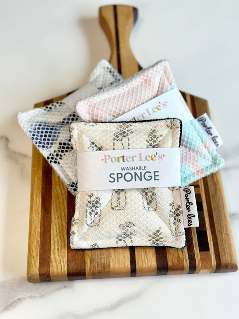 Washable Reusable Sponge - White