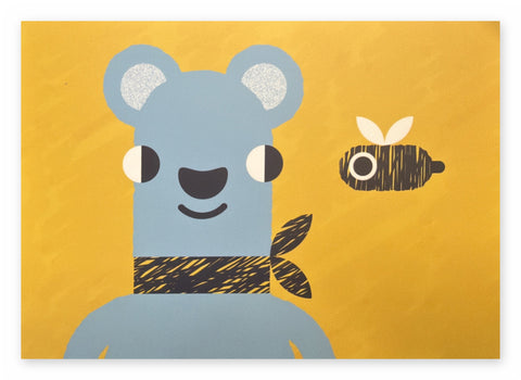 Bear + Bee Postcard