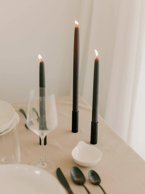 Charcoal Beeswax Dipped Candles 10" - image 4
