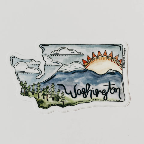 Washington Mountain Vinyl Sticker - image 2