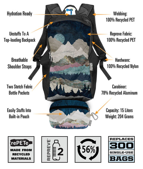 Travel Pack rePETe Backpack - Prints