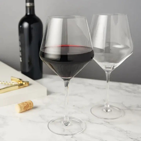 Raye(TM) Angled Crystal Burgundy Glasses - Set of 2 - image 3