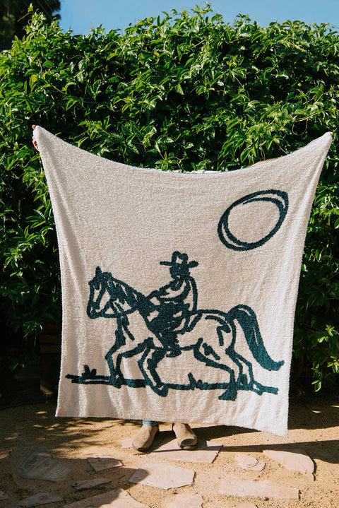 Drifter Plush Throw - Malibu Blue