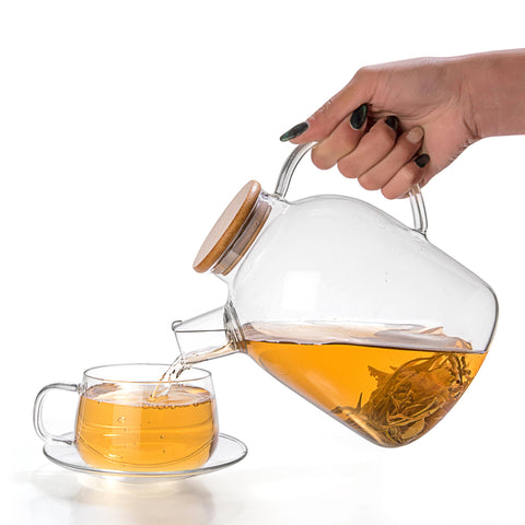 Large Glass Teapot And Kettle 60oz - Stove-Top Safe - image 2