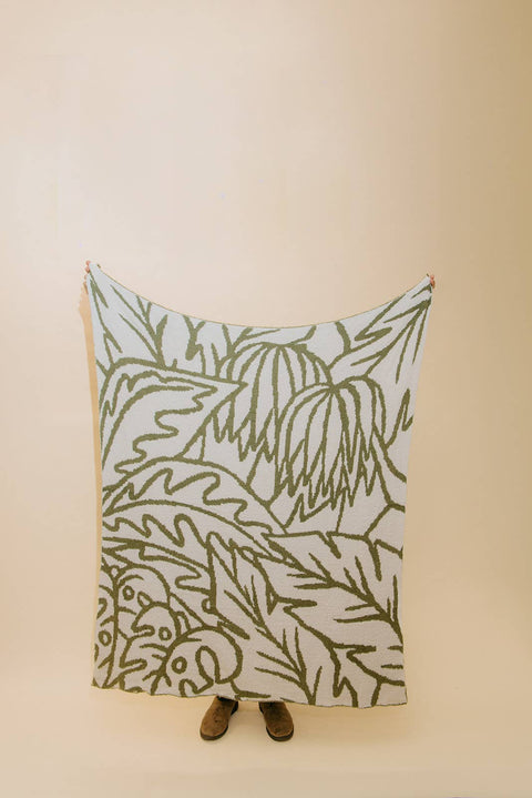Canopy Plush Throw - Vintage Green