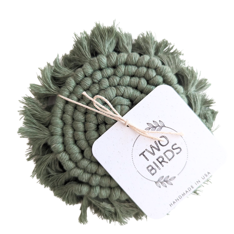 Macrame Coaster Set of 2 - image 13