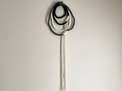 Large Monochrome Wrapped Wall Hanging - image 2