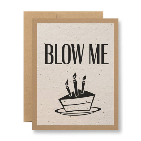 Birthday Card - Blow Me - Seed Paper Card - image 2