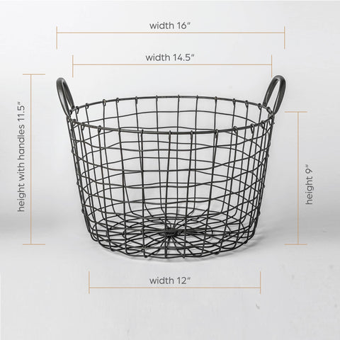 Round Iron Basket with handles - image 5