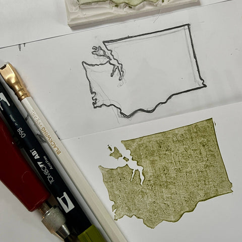 State of Washington Carved Vinyl Sticker - image 5