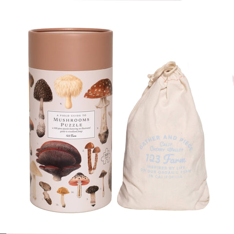 Mushrooms Puzzle - 500 Pc Tube with Vintage Illustrations - image 2