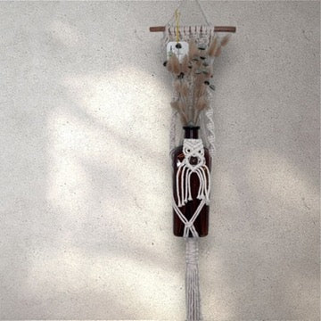 Cream Cord Vase Holder