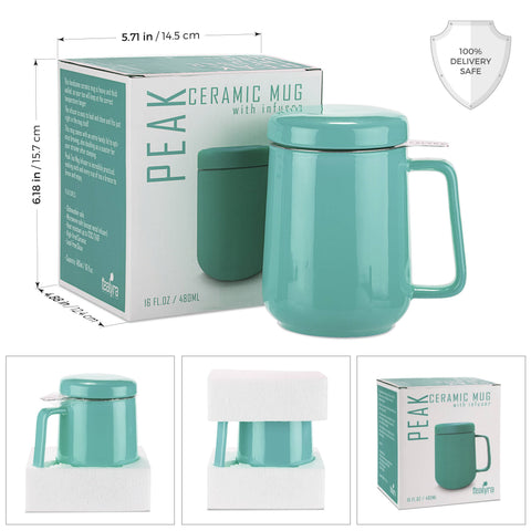 Peak Porcelain Ceramic Mug With Metal Infuser 19oz - image 7