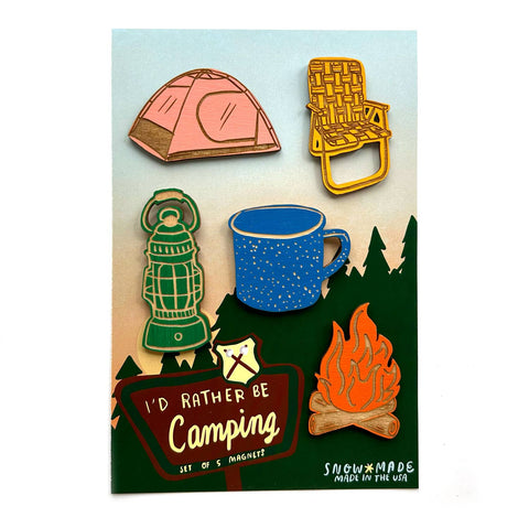 Camping - Set of 5 Magnets