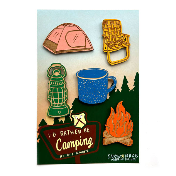 Camping - Set of 5 Magnets