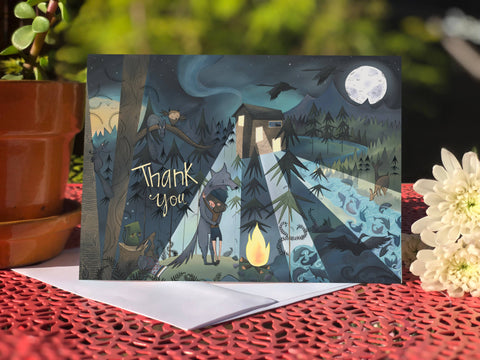 Wolf Hug Thank You Card