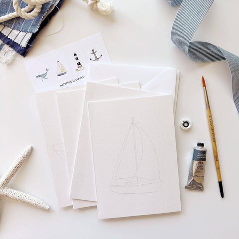 Seaside paintable watercolor notecard set - image 4