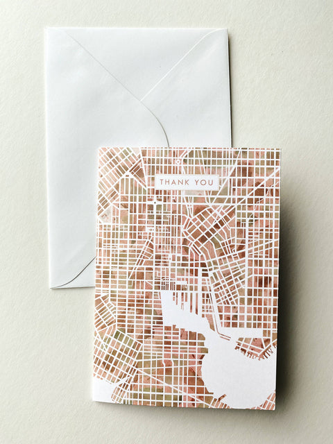 Baltimore Watercolor Map Greeting Card - image 5
