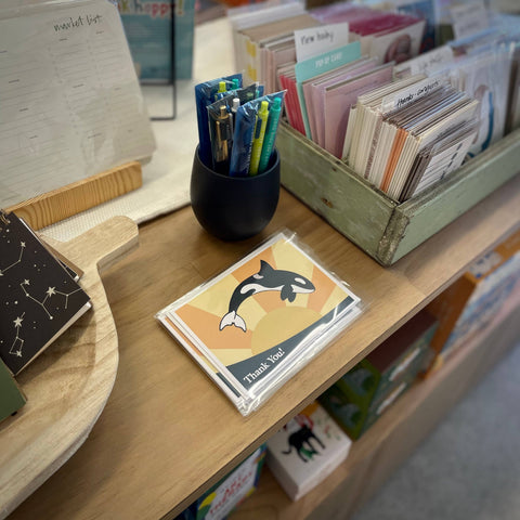 Orca Sunrise Thank You Notecard - image 2